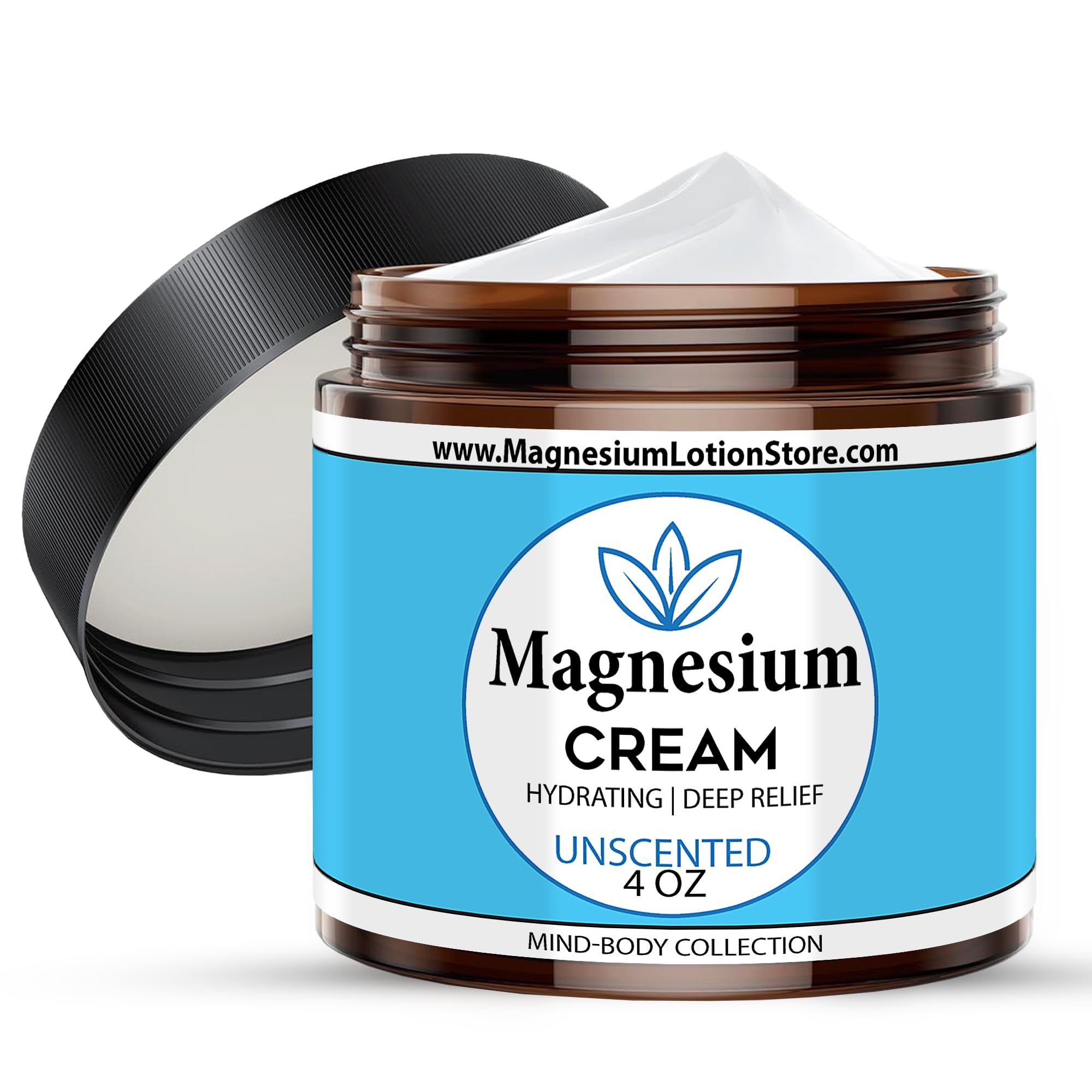 Unscented Magnesium Lotion – Sleep, Muscle Relaxation & Leg Cramps Relief