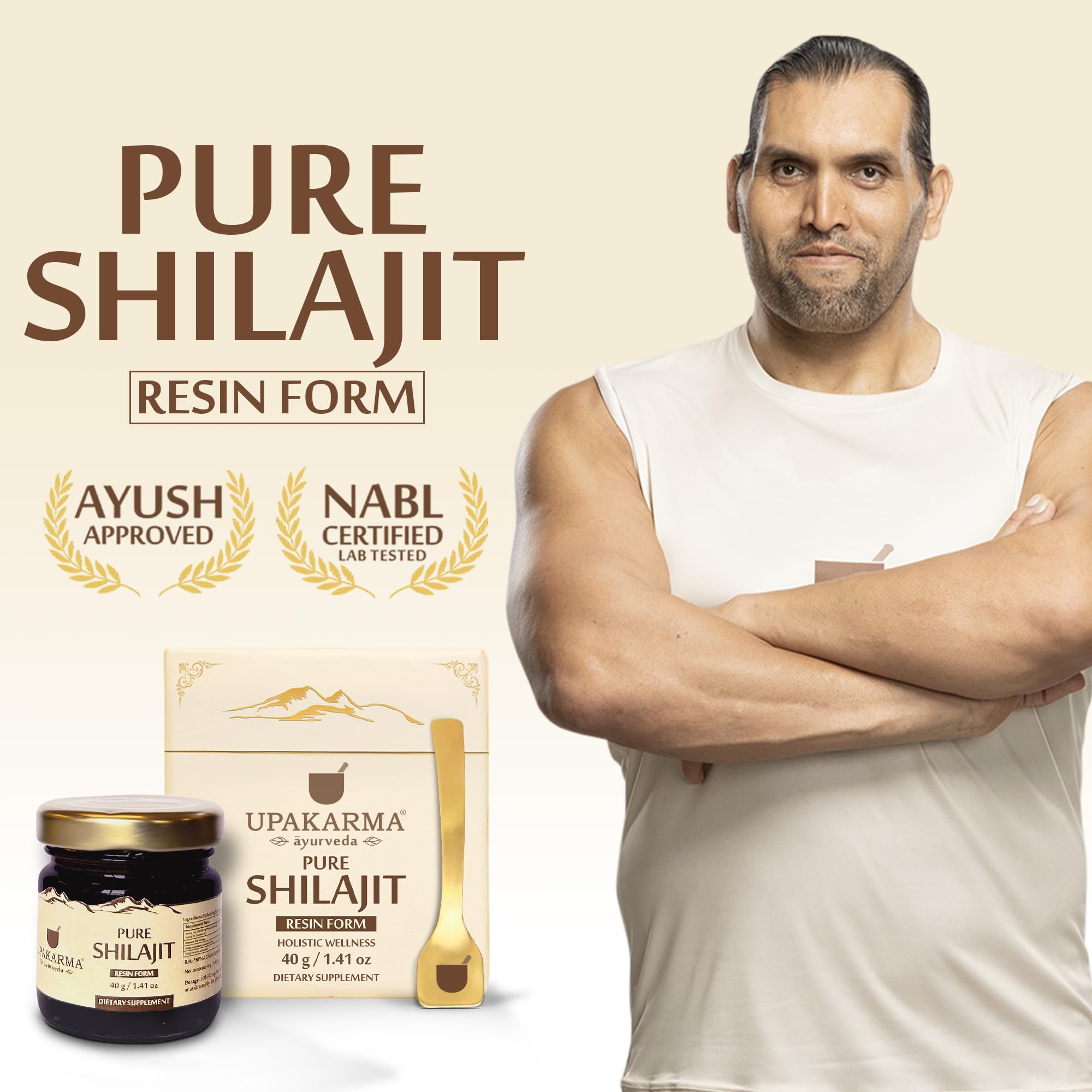 UPAKARMA Pure Shilajit Resin 40g - Lab-Tested, 100 Servings