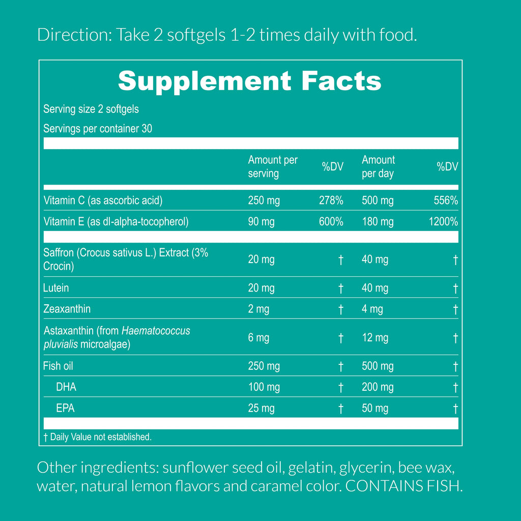 UpNourish AREDS 2 Eye Vitamins for Seniors | Vision & Eye Health Support