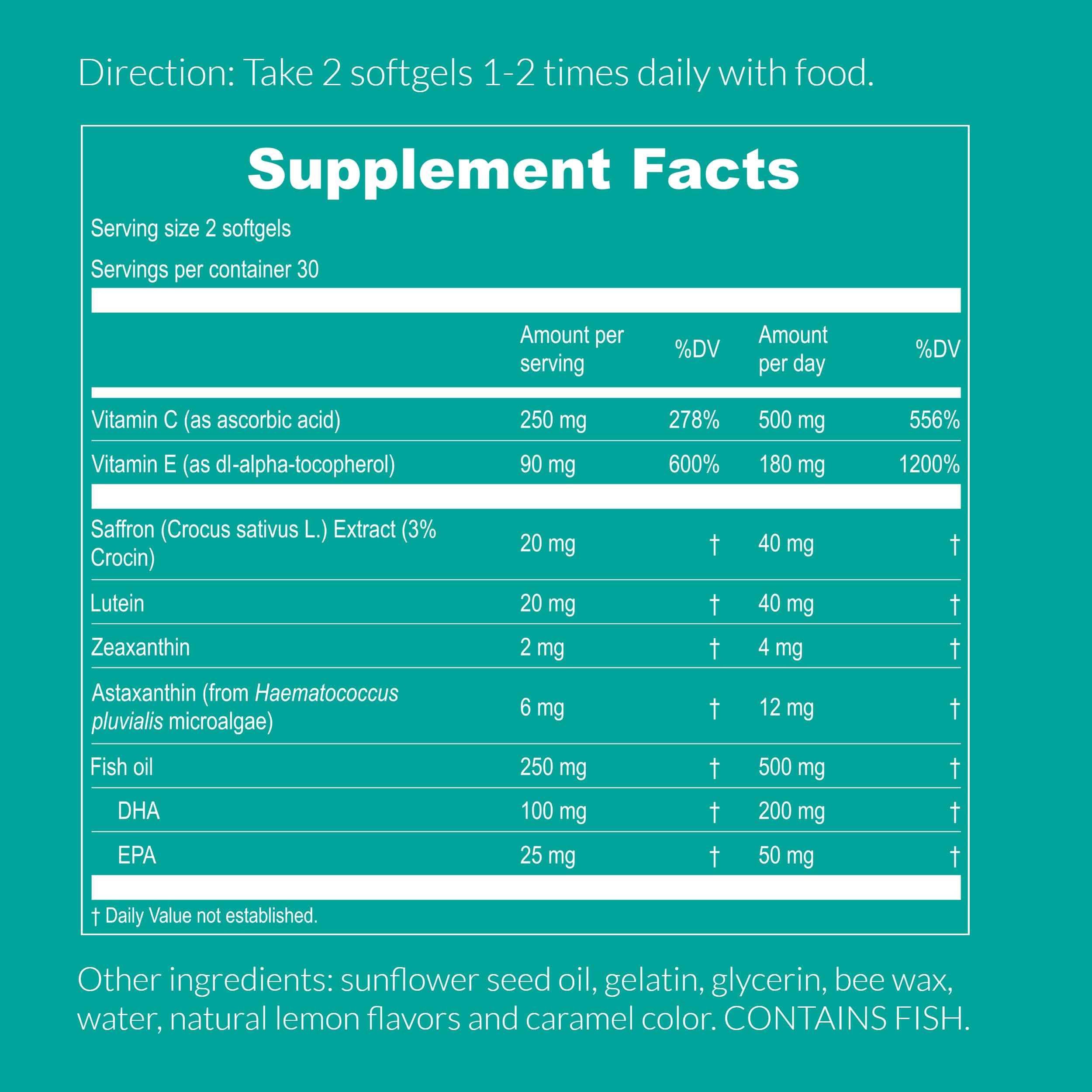 UpNourish AREDS 2 Eye Vitamins for Seniors | Vision & Eye Health Support