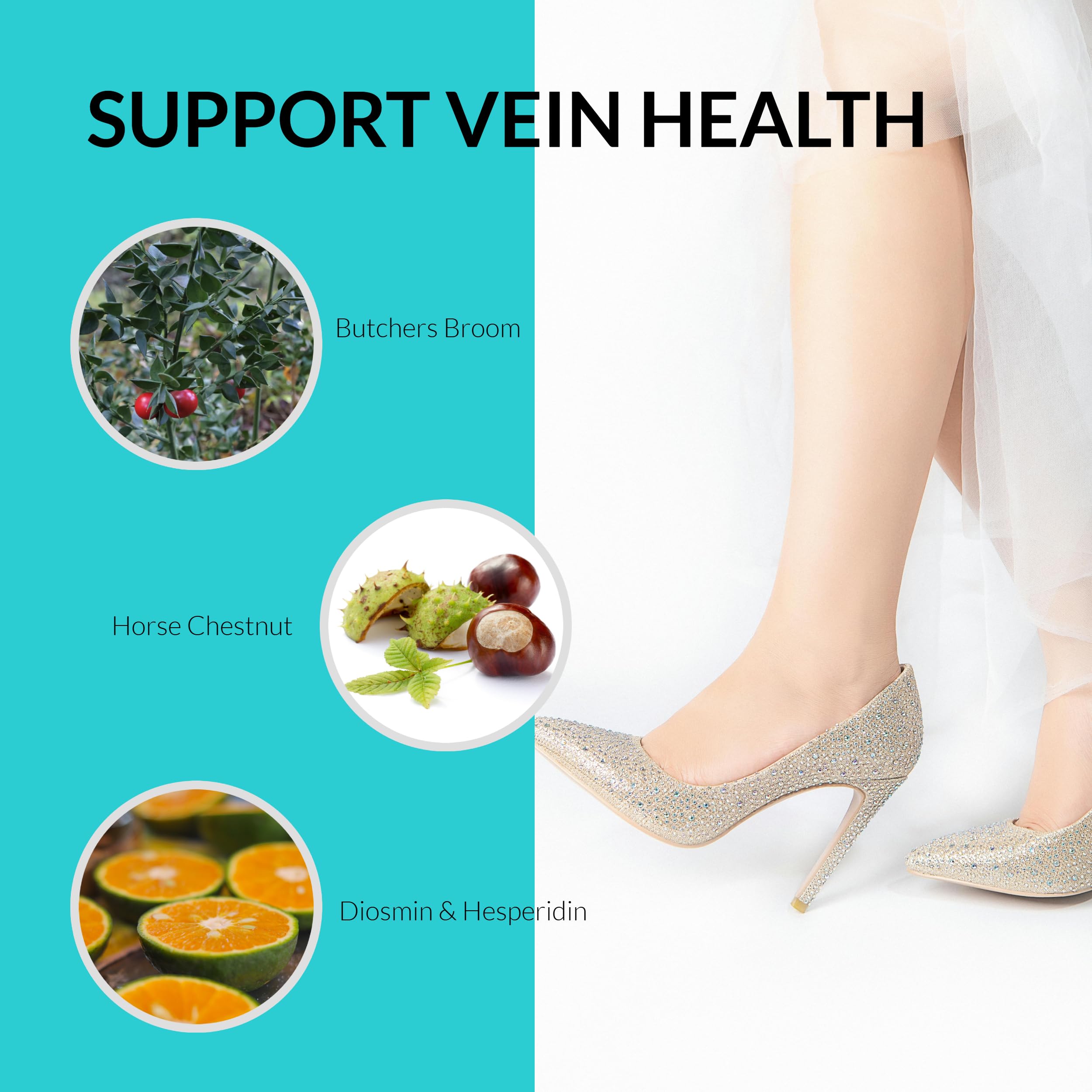 UpNourish Cellulite & Vein Health Supplement with Caviar Collagen, SOD DIMPLESS, MOROSIL | 90ct