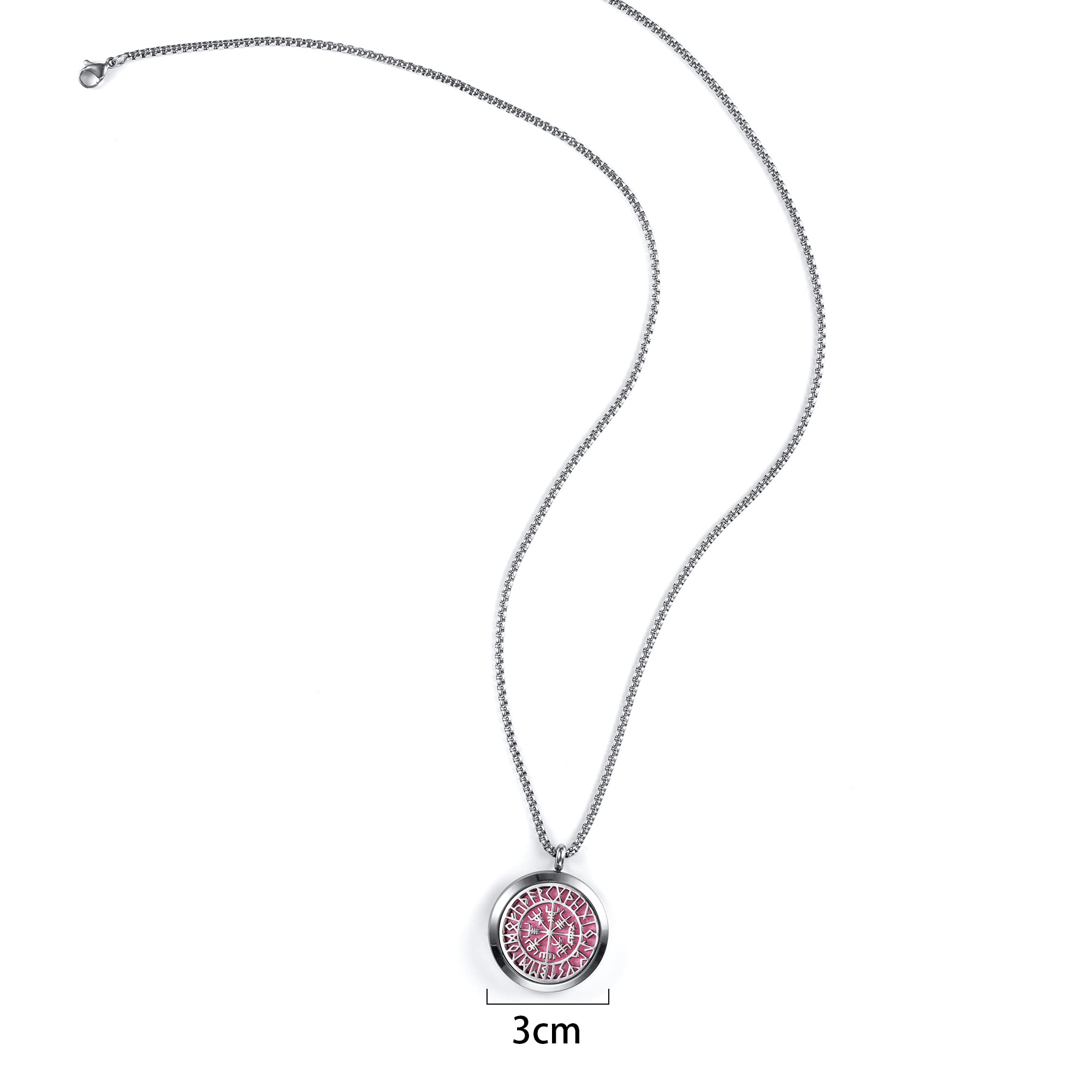 Upper Norse Vikings Amulet Diffuser Necklace — Stainless Steel Locket for Aromatherapy