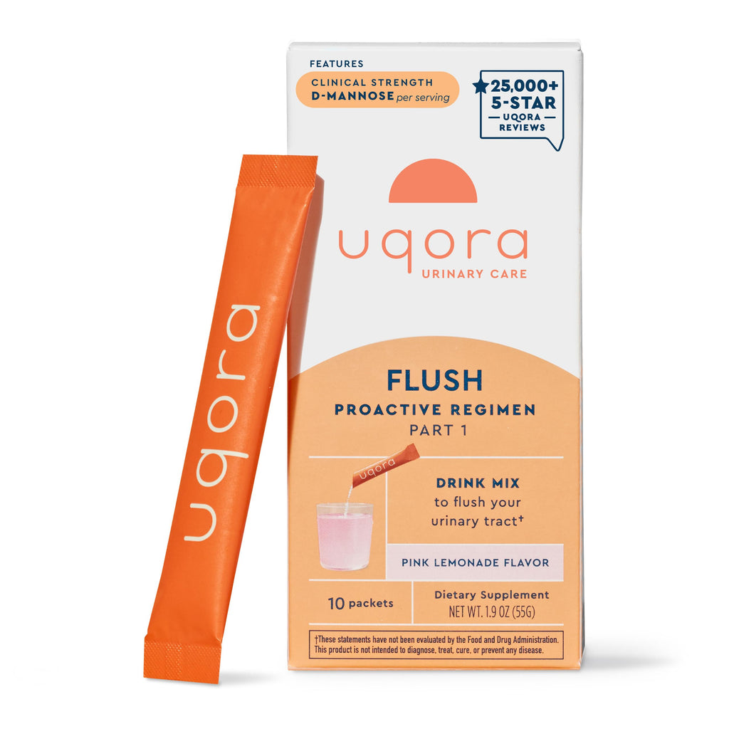 Uqora Flush - Urinary Tract Health Support | Pink Lemonade (10 Packets) - Gluten-Free & Vegan