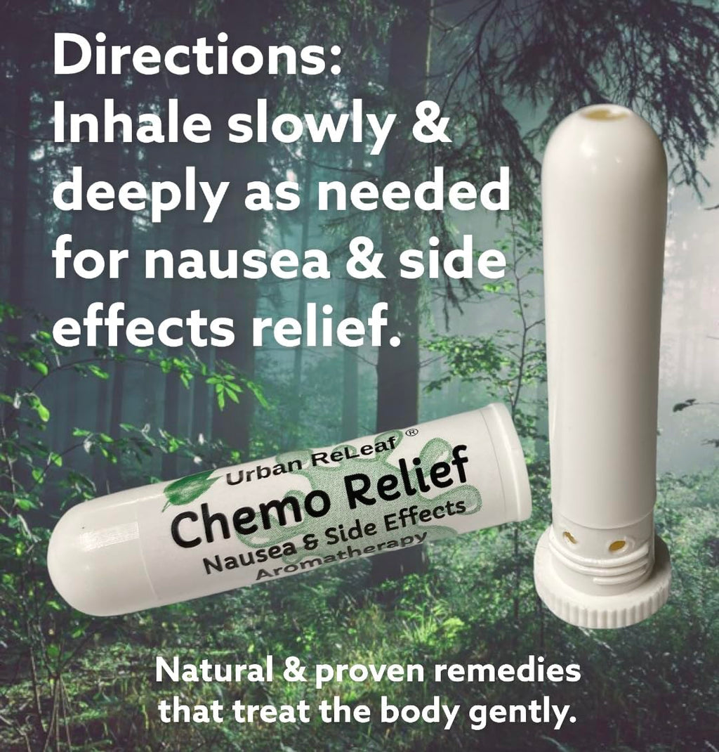 Urban ReLeaf Chemo Relief Aromatherapy Inhaler – 100% Natural Essential Oils (Drug-Free)