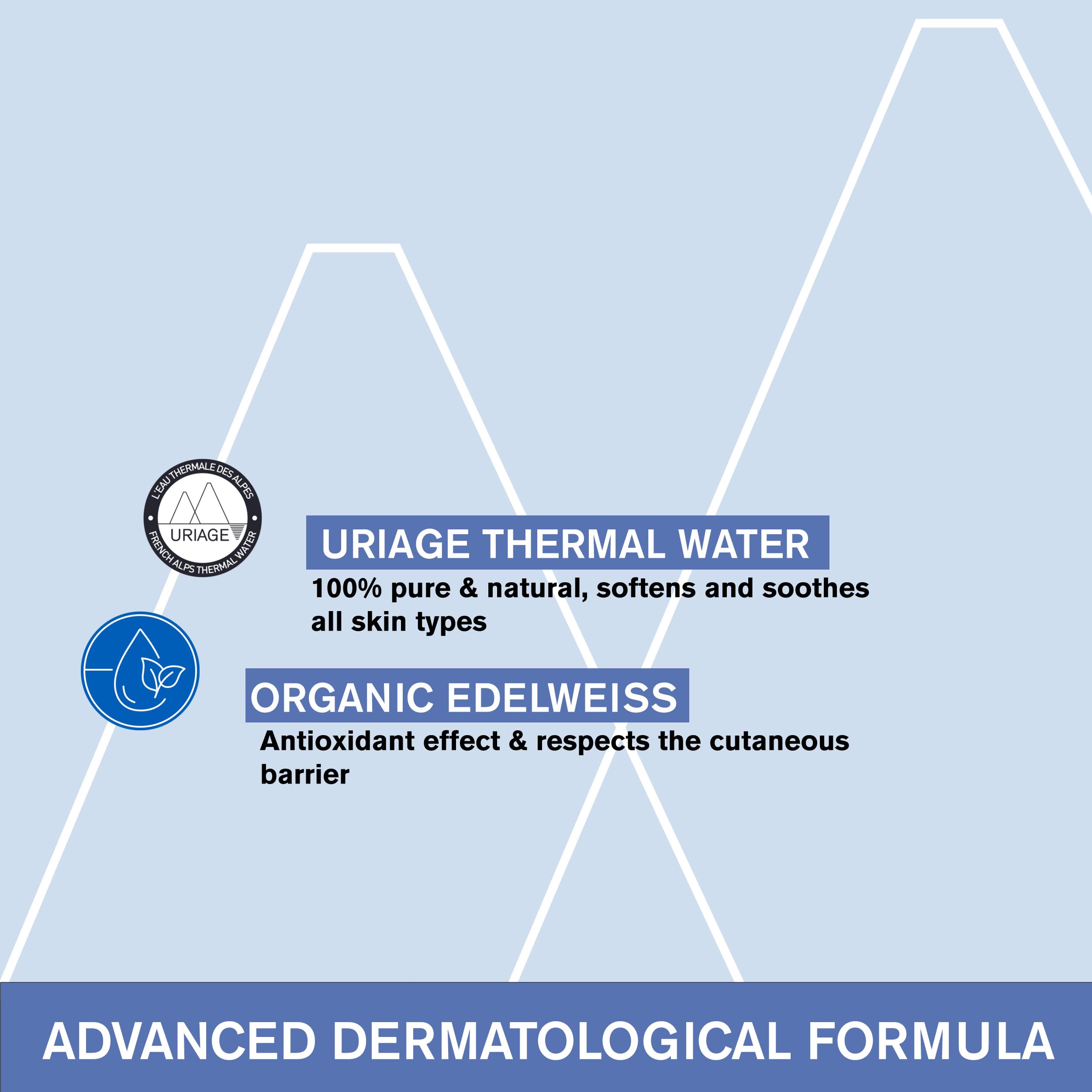 URIAGE Baby 1st Cleansing Water – No-Rinse, Organic Edelweiss, 500 mL