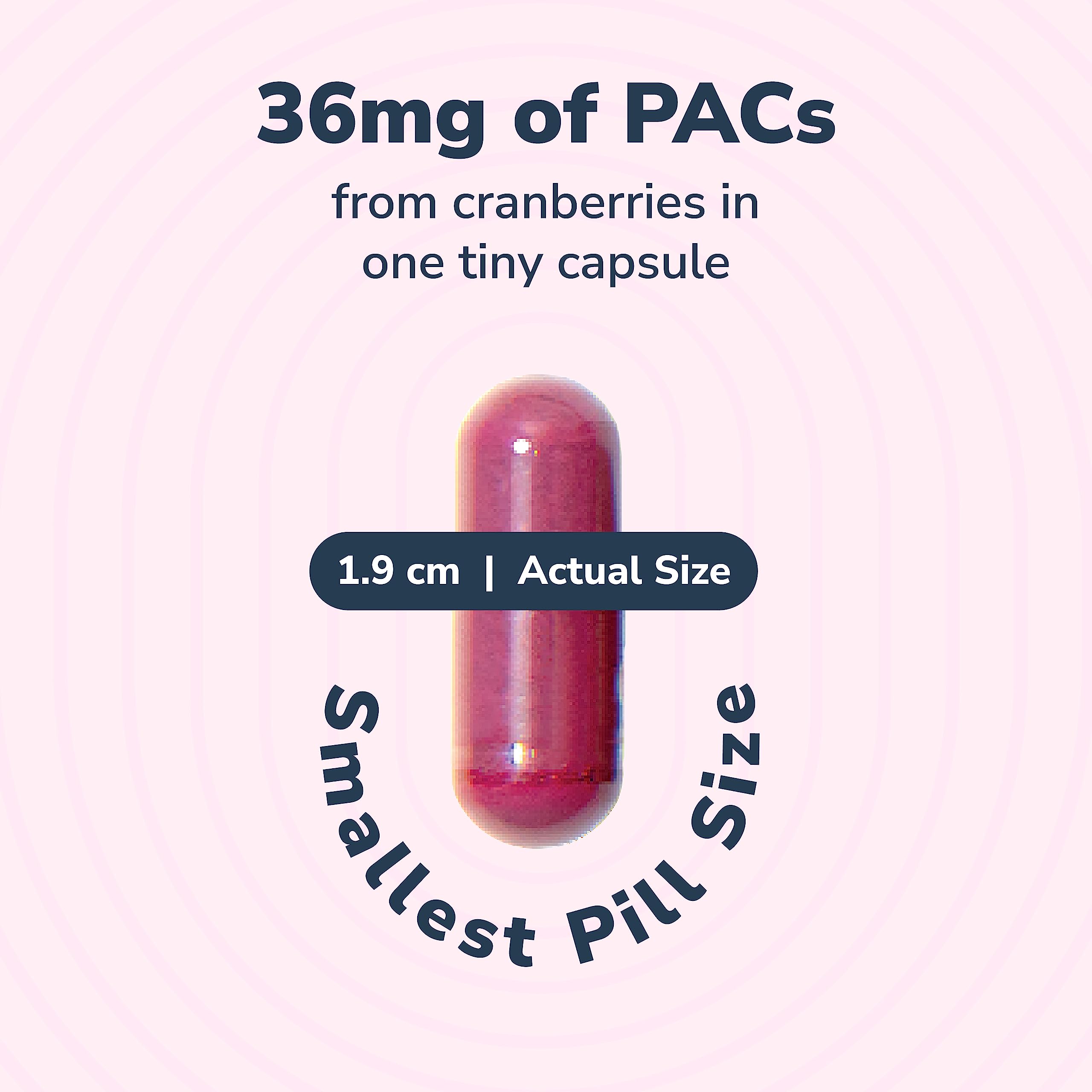 Szio+ Utiva Cranberry PACs – 36 mg PACs Clinically Studied UTI Prevention for Women | 30 Veggie Capsules