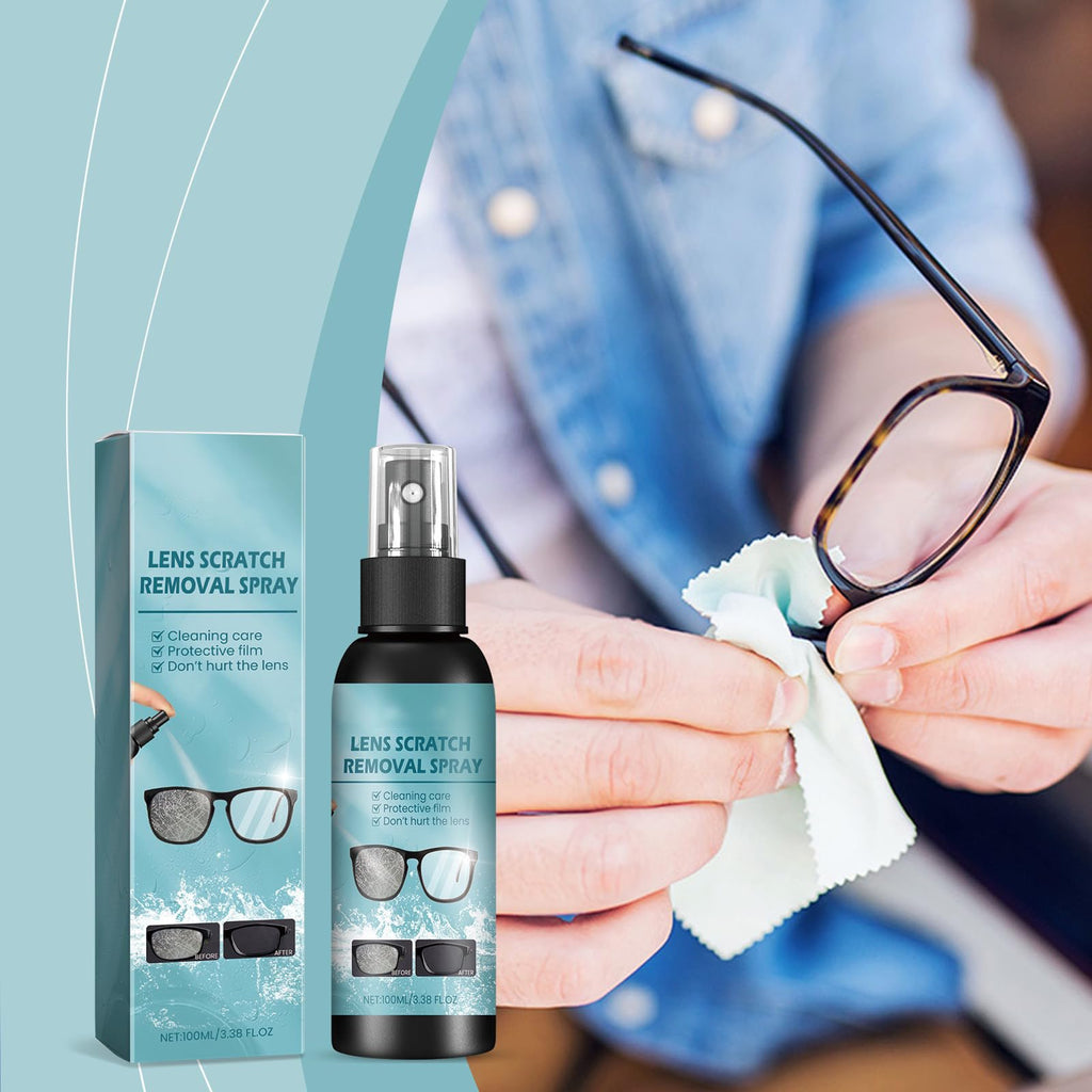 Urnuos 2PCS Lens Scratch Remover – Eyeglass Cleaner Spray & Lens Scratch Repair for Glasses