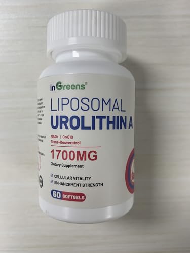Urolithin A 1700mg with NAD+, CoQ10 & Trans-Resveratrol — 60 Softgels
