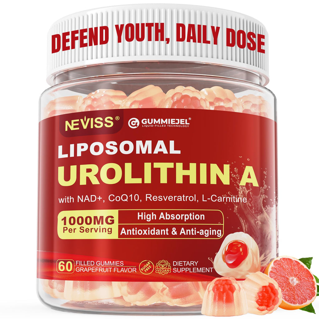 Urolithin A Gummies - 1000mg Liposomal, Longevity, Energy (Vegan)