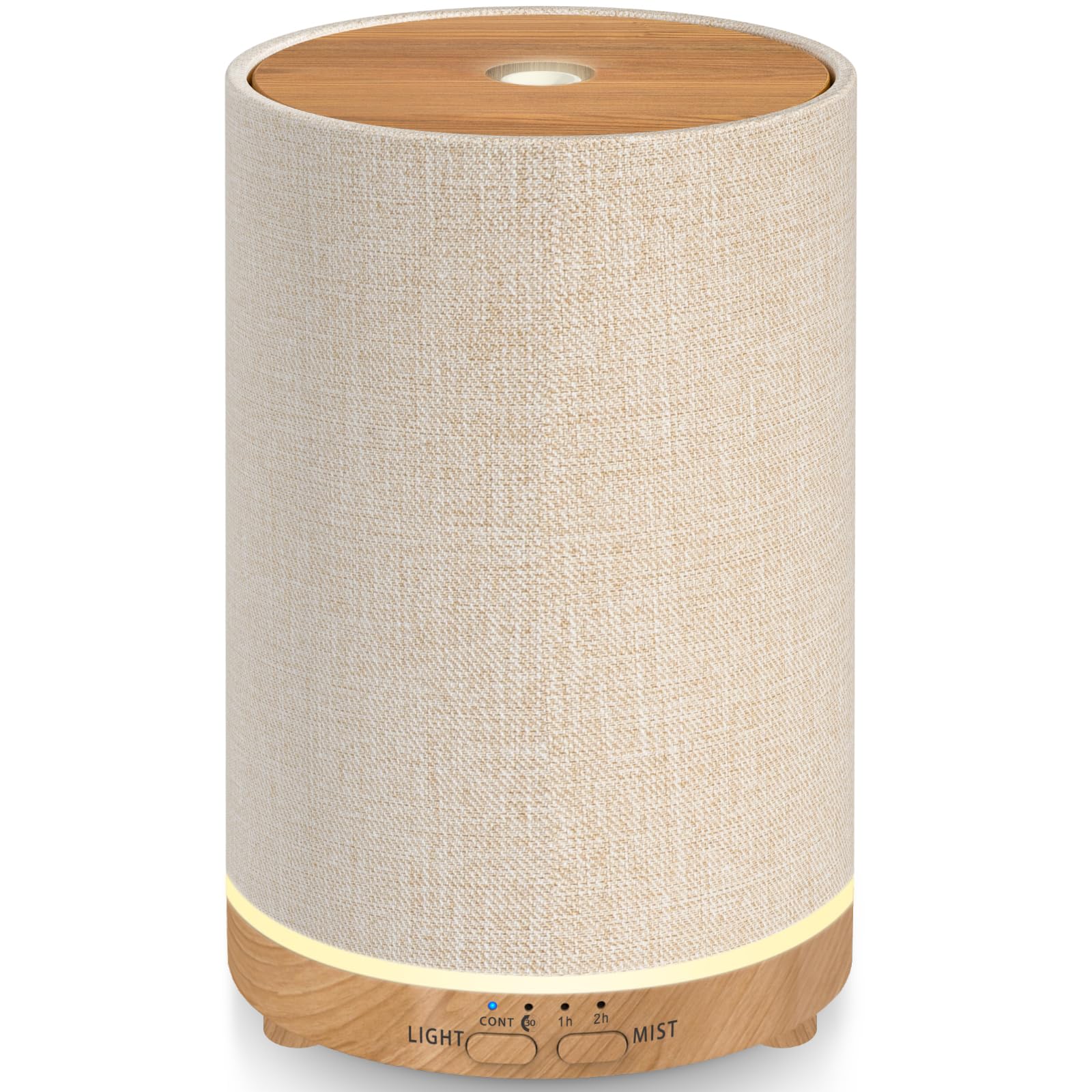 URPOWER 100ML Essential Oil Diffuser with Linen Cover – 7 Color Lights