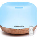 URPOWER 500ml Essential Oil Diffuser - 7-Color LED, 4 Timers, Auto Shut-Off