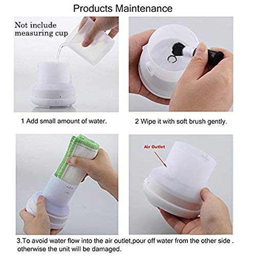 URPOWER 2nd Version Essential Oil Diffuser – 7 Color LED Lights, Auto Shut-Off, White