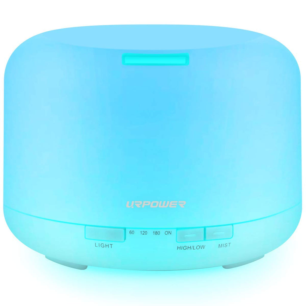 URPOWER 500ML Essential Oil Diffuser – 5-in-1, Auto Shut-Off