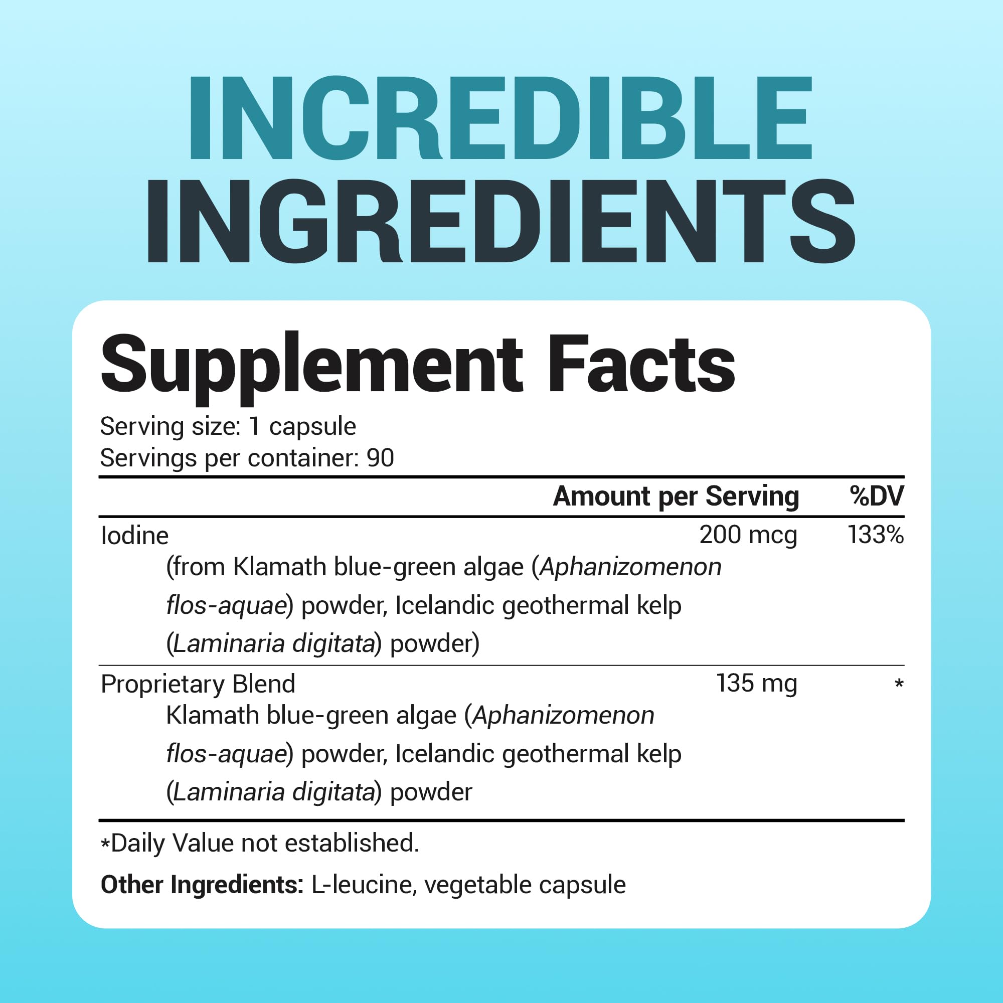 Dr. Berg Sea Kelp Enhanced Iodine – 200 mcg, 90 Capsules