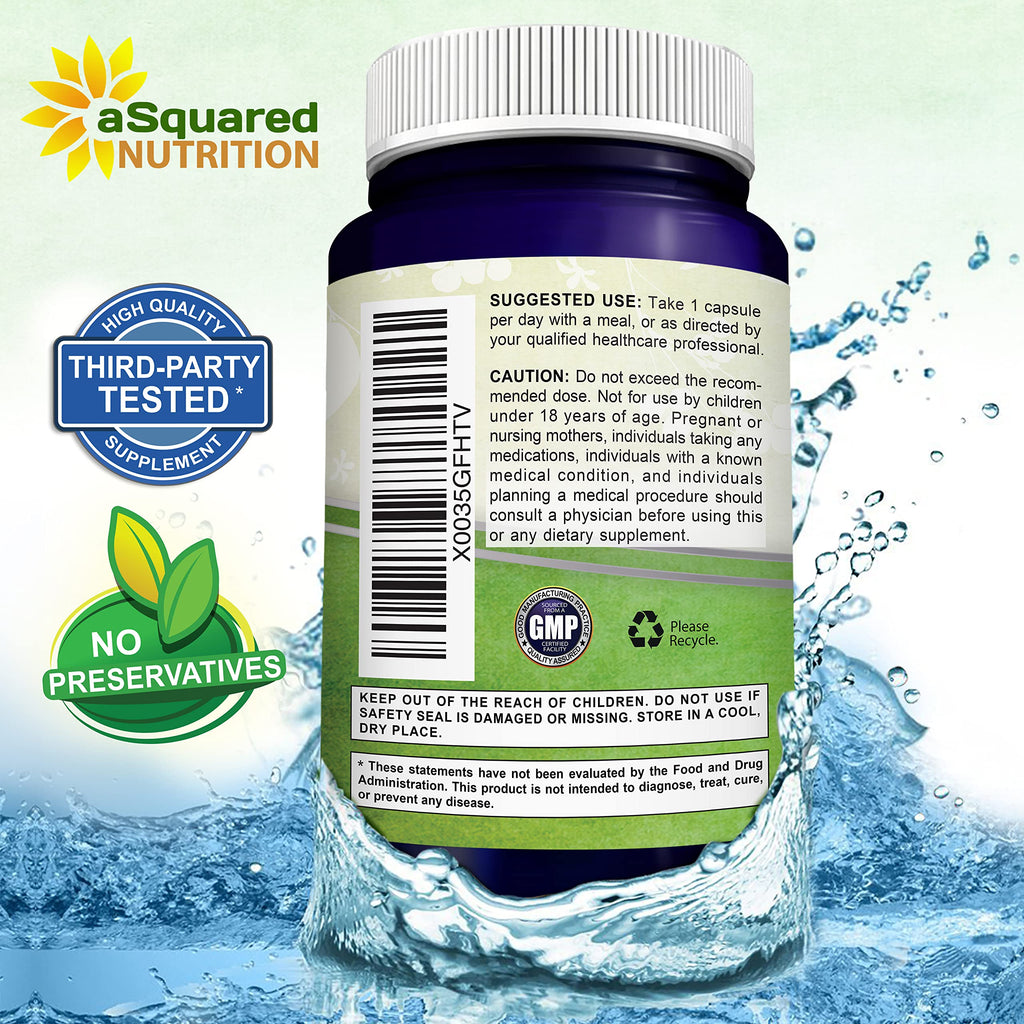 aSquared Nutrition Apigenin 50mg & L-Theanine 200mg – 120 Capsules for Sleep & Relaxation