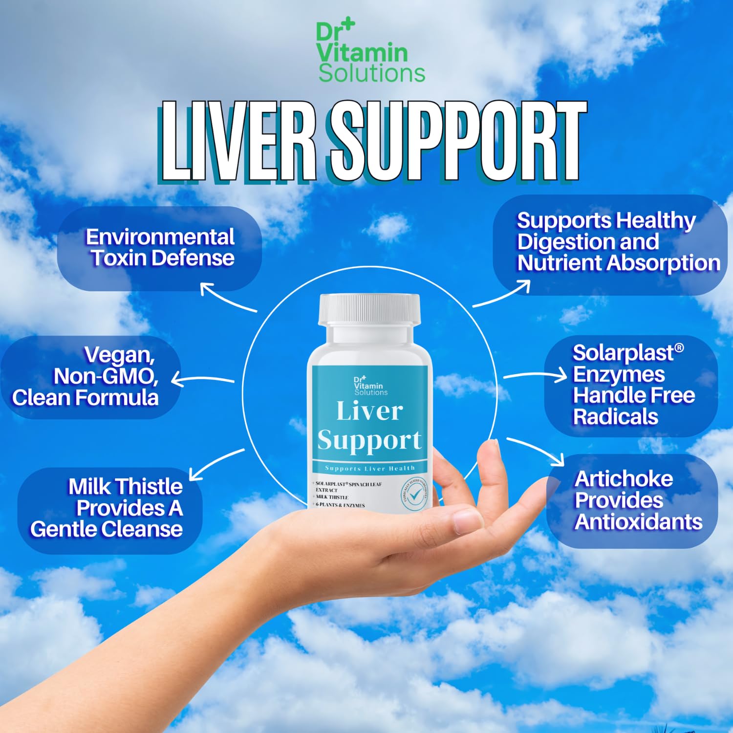 DR Vitamin Solutions Liver Cleanse Detox — Milk Thistle & Enzymes