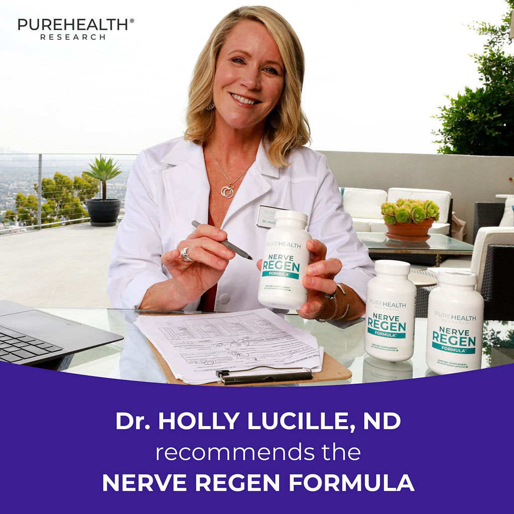 PUREHEALTH RESEARCH Nerve Regen Formula – Nerve Support Supplement for Hands & Feet | 60 Capsules