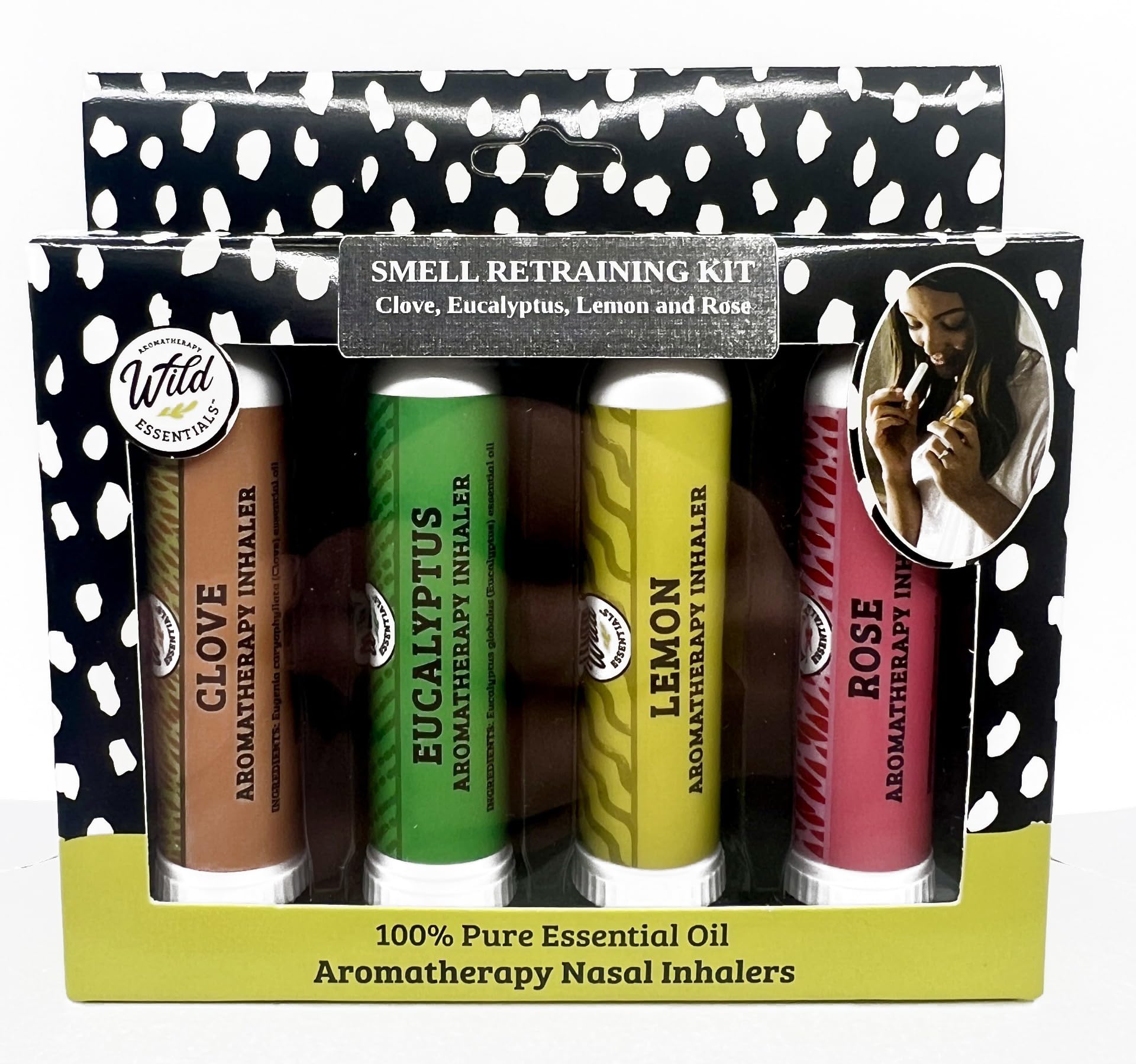 Wild Essentials Smell Training Kit Nasal Inhalers, Made in The USA, Pure Essential Oils, Olfactory Therapy, Loss of Smell, Aromatherapy, All Natural