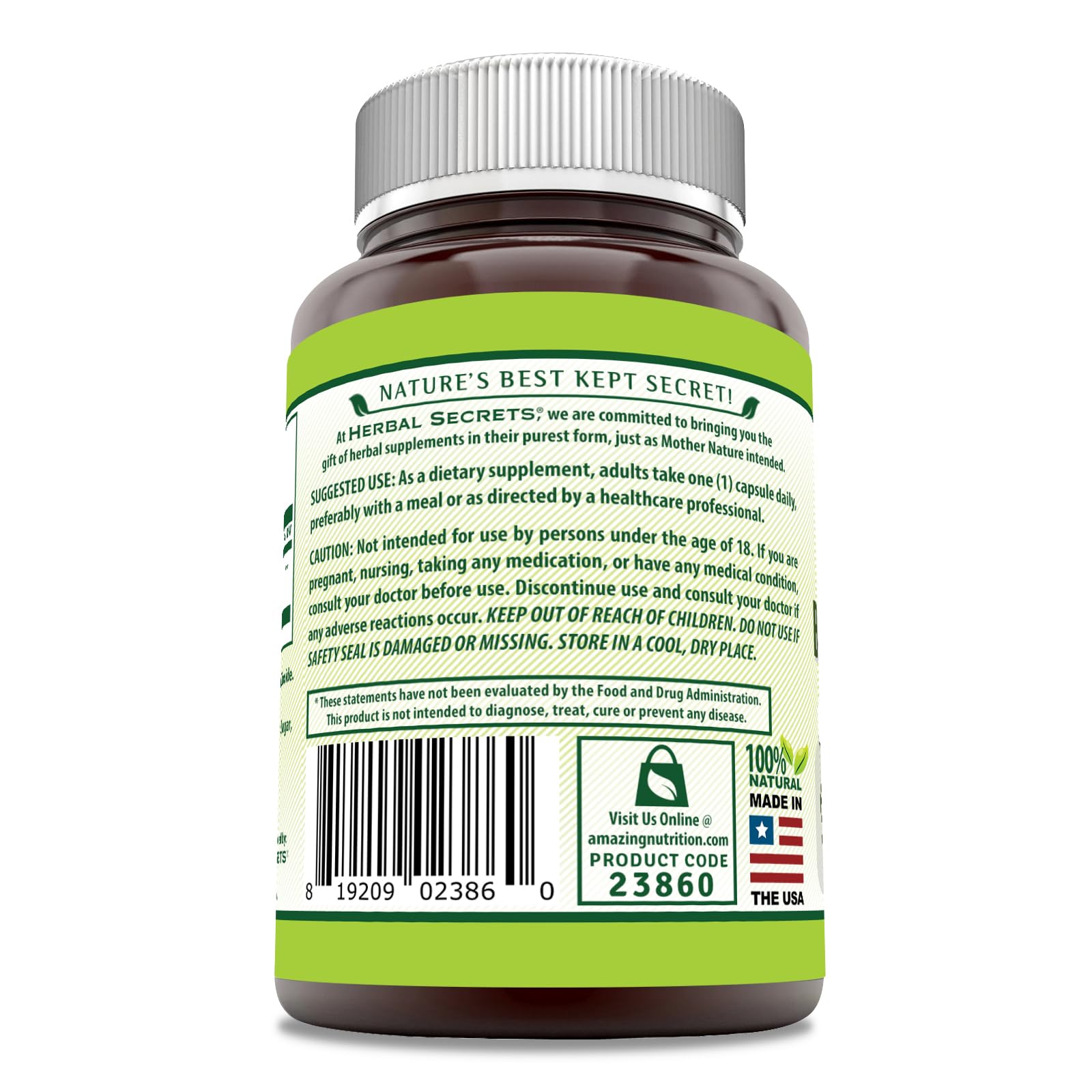 Herbal Secrets Boswellia Serrata Extract 65% Boswellic Acids, 600 mg Capsules – 250 Count | Non-GMO, Gluten Free