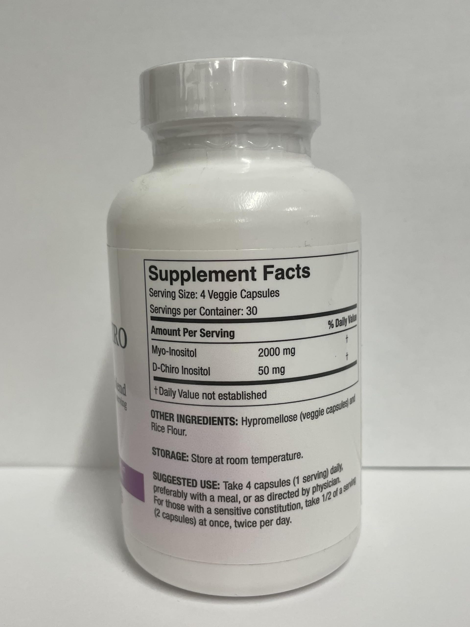 Puregen Labs Inositol Supplement | Myo-Inositol & D-Chiro-Inositol 2050mg (240 Veggie Caps) | Made in USA