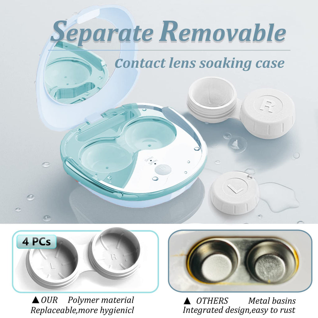 Portable Ultrasonic Contact Lens Cleaner with USB Charger (Blue)
