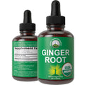USDA Organic Ginger Root Liquid Drops – Zero Sugar, Vegan, Immune & Digestive Support