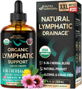 NutraHarmony USDA Organic Lymphatic Drainage Drops - Echinacea, Elderberry & Dandelion | Immune Support & Detox (4 fl oz)