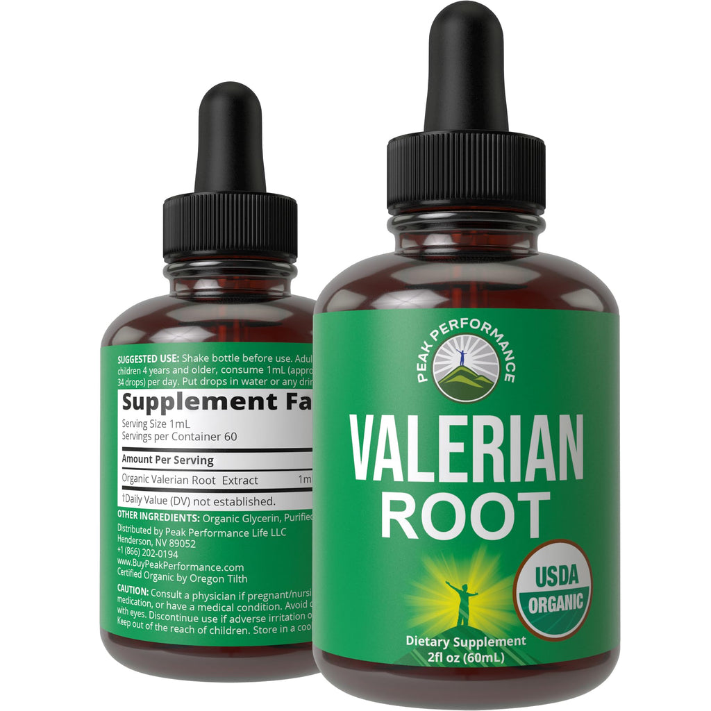 USDA Organic Valerian Root Drops – Vegan Sleep Tincture, Gluten Free, Zero Sugar