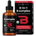 USDA Organic Vitamin B Complex Liquid Drops – Vegan Berry, 2oz (60 Servings)