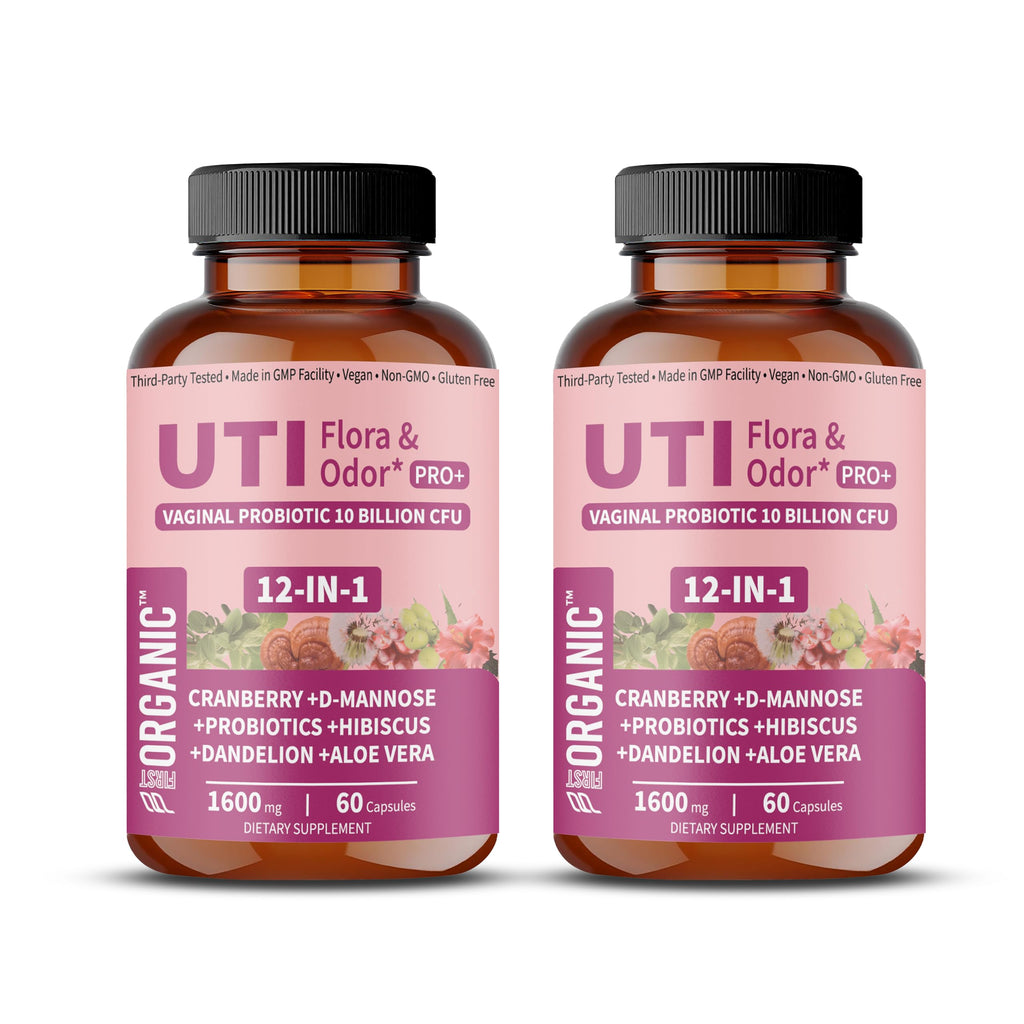UTI Flora & Odor Pro+ Pack of 2 – Intimate Freshness, Cranberry, D-Mannose & Probiotics
