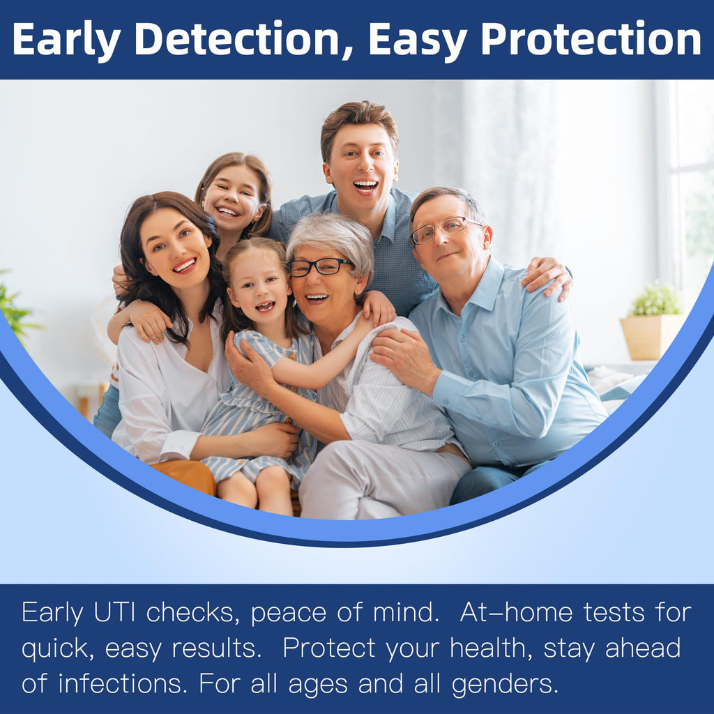 4-in-1 UTI Test Strips – 50ct At-Home Urinalysis (Leukocytes, Nitrites, pH, Protein)