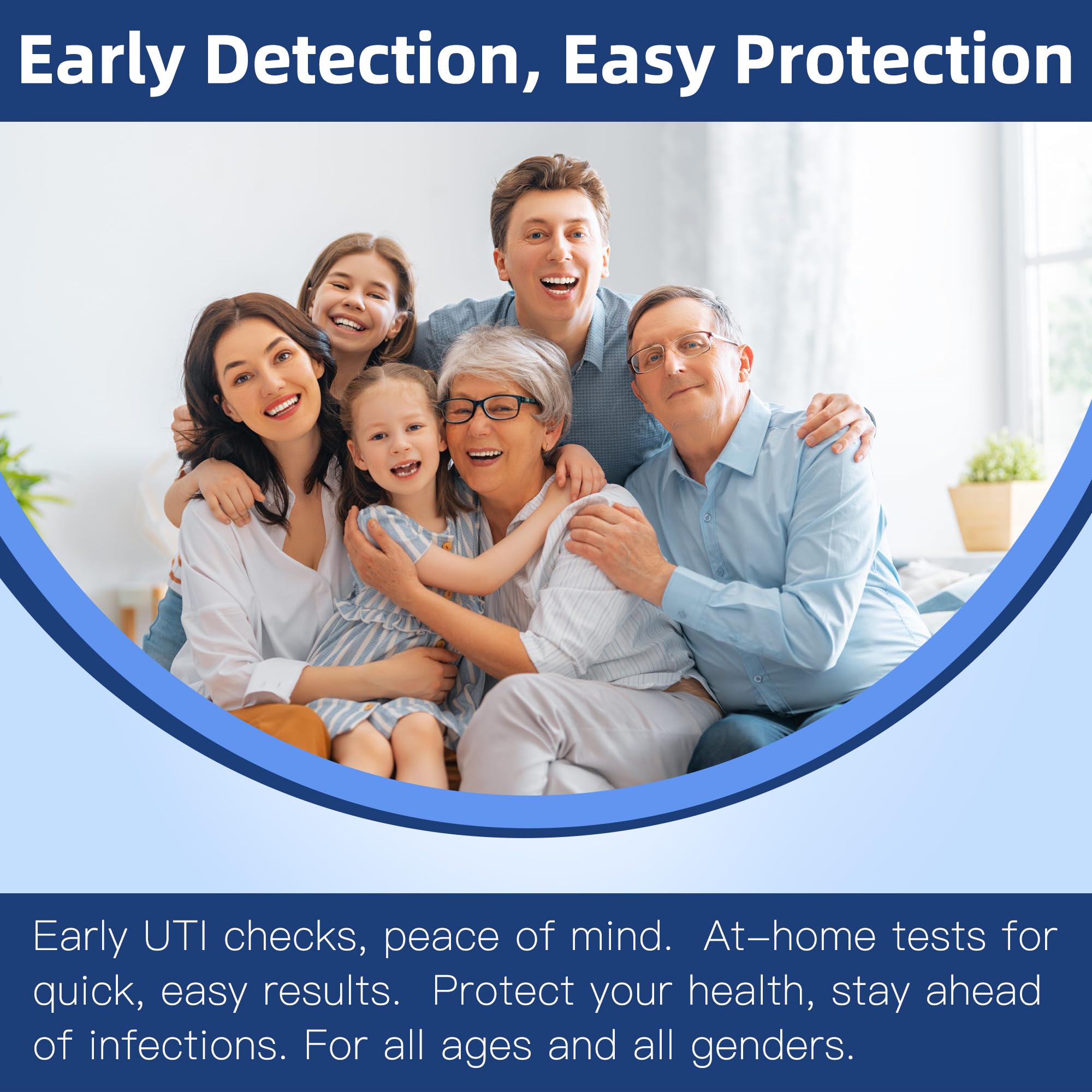 4-in-1 UTI Test Strips – 50ct At-Home Urinalysis (Leukocytes, Nitrites, pH, Protein)