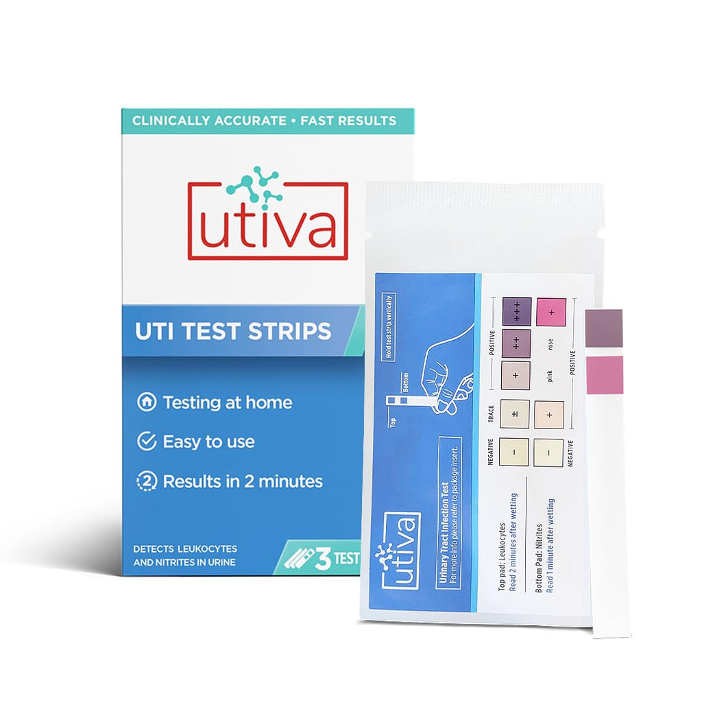 Utiva UTI Test Strips – Home Test Kit for UTI | 2 Minute Results