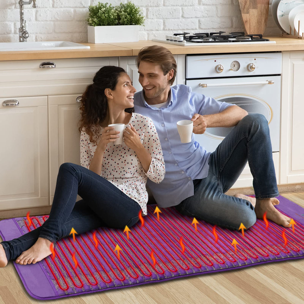 UTK 60x24 Amethyst Infrared Heating Pad – Full-Body Heat, 159°F, Auto-Off, 16 Timers, FSA/HSA Eligible