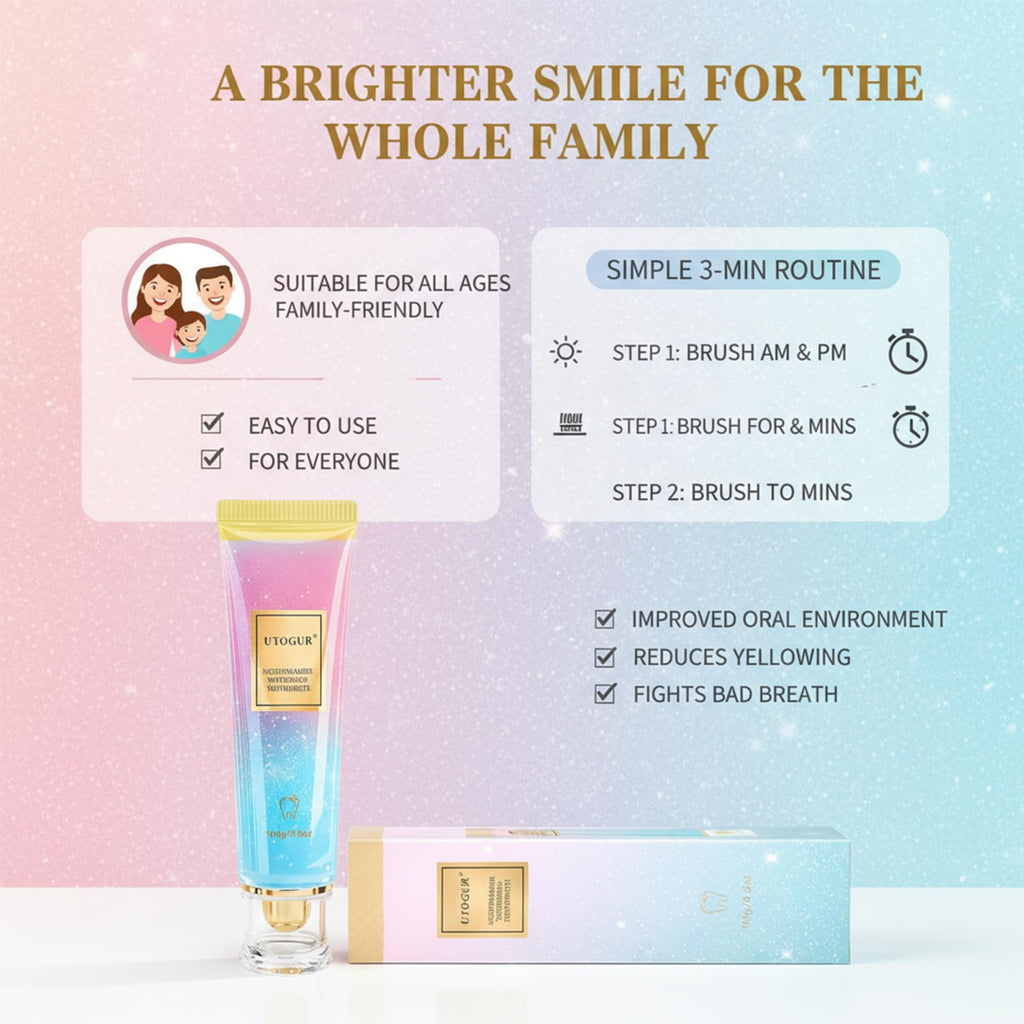 Utogur Probiotic Whitening Toothpaste | Niacinamide Whitening Toothpaste | Effective Whitening