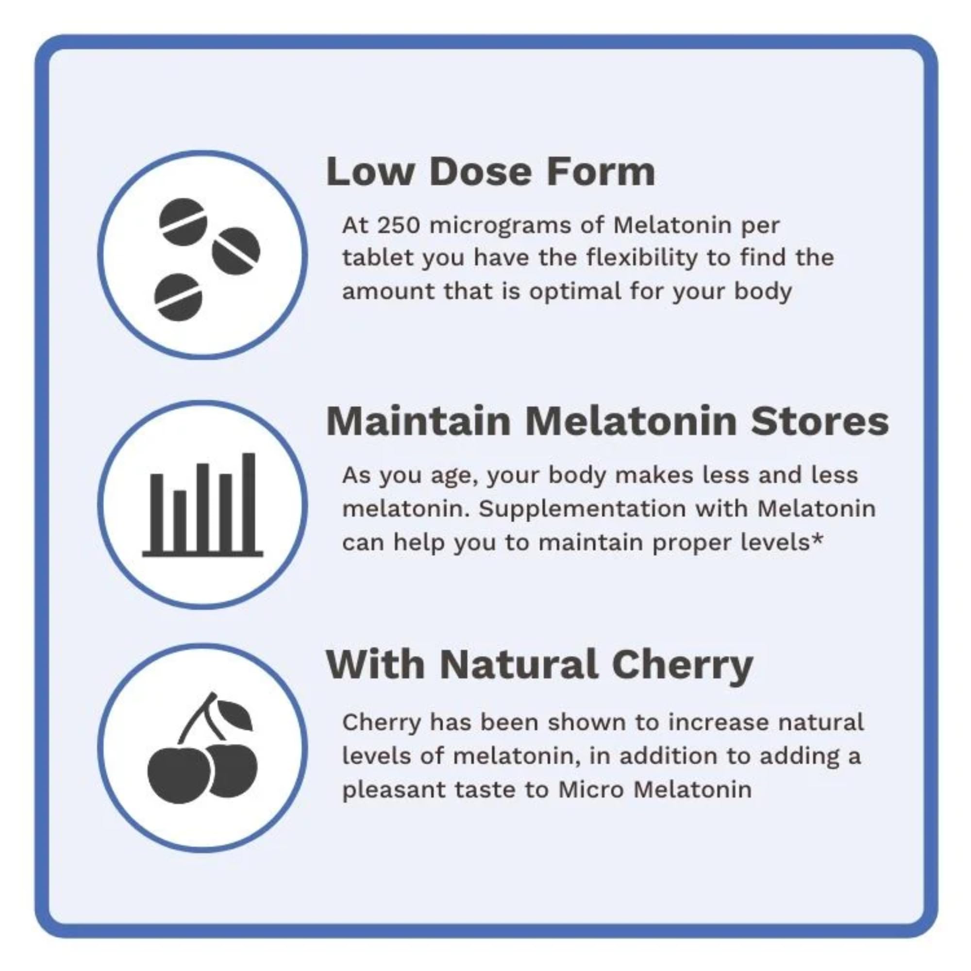 Utzy Naturals Micro Melatonin 250mcg | Natural Cherry | 120 Tabs