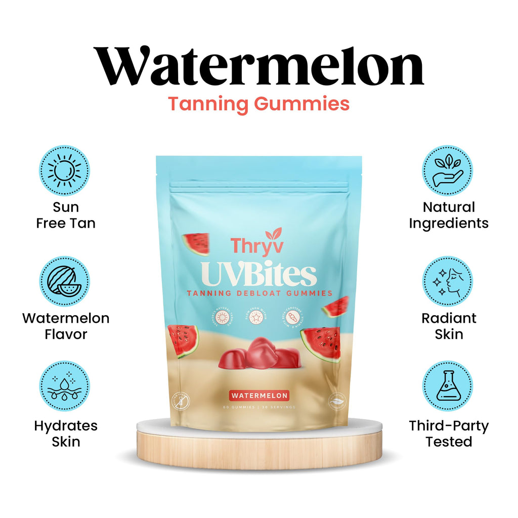 Thryv UVBites Tanning Gummies | Self Tan Supplement & Glow Up Skin