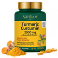 VAHDAM Turmeric Curcumin 2000mg with Boswellia and Piperine – 90 Capsules