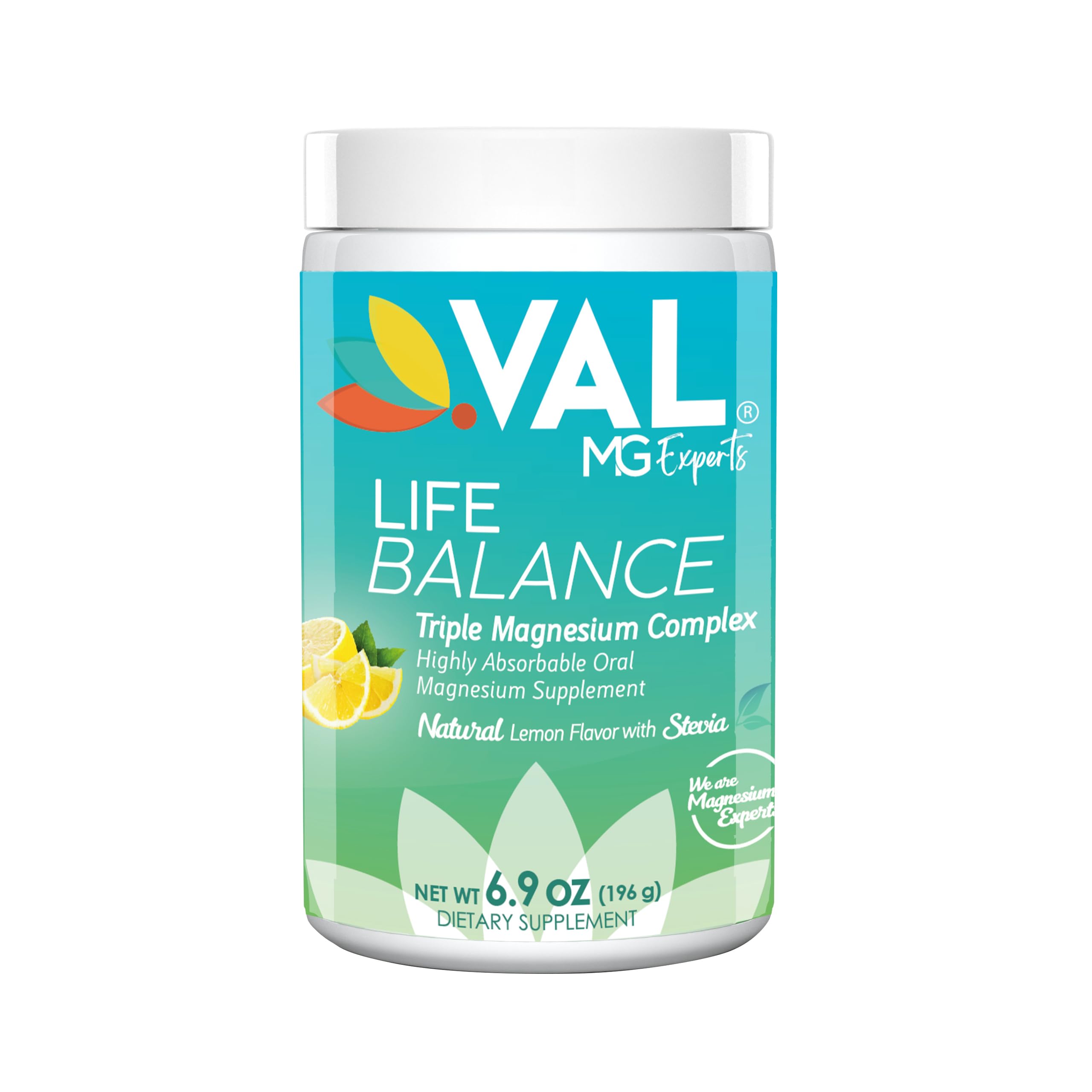 VAL Triple Magnesium Complex – Lemon Flavor, 400mg Mg + B6 | 6.9 oz