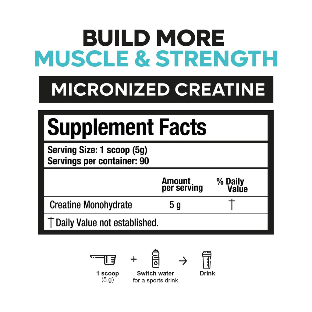 Valara Creatine Monohydrate Micronized Powder 450g | 90 Servings | 5000 mg per Serving (5 g) Unflavored, Vegan & Keto Friendly