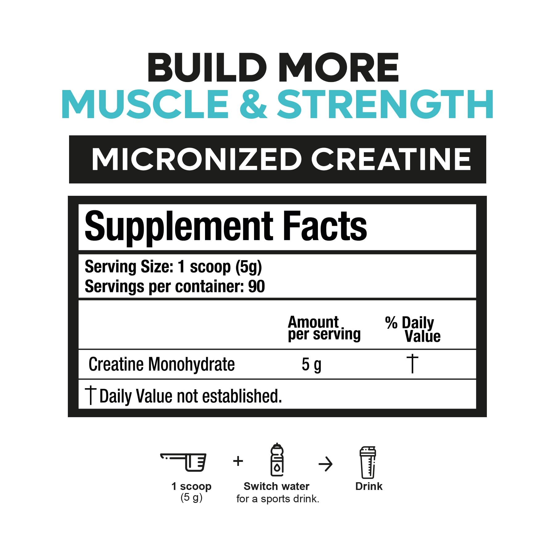 Valara Creatine Monohydrate Micronized Powder 450g | 90 Servings | 5000 mg per Serving (5 g) Unflavored, Vegan & Keto Friendly