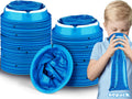 Valchoose 60 Pack Kids Barf Bags (800ml) – Leak-Proof Emesis Bags for Travel, Motion Sickness – Blue