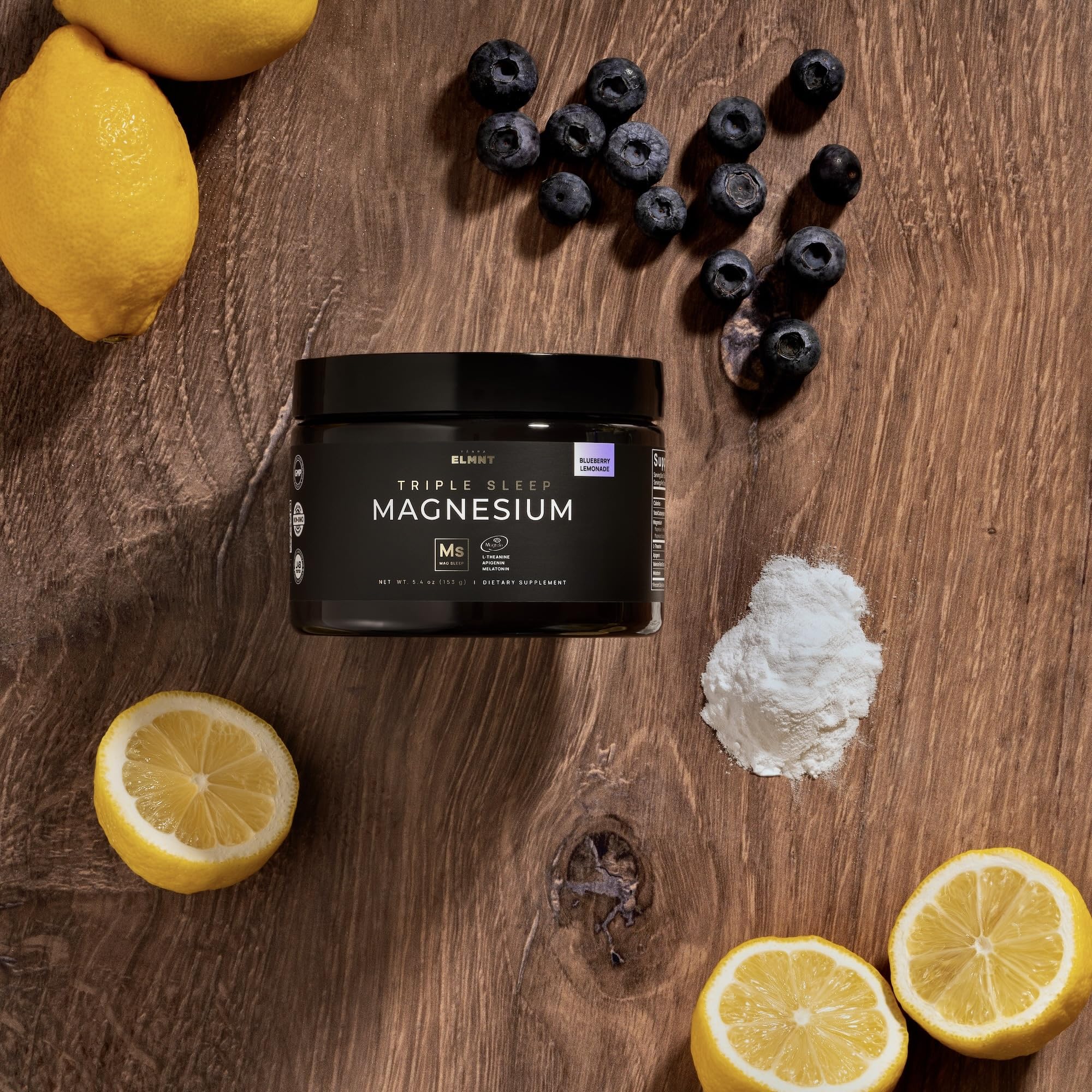 Triple Sleep Magnesium L-Threonate Powder – Magtein Sleep Aid with L-Theanine, Apigenin & Melatonin