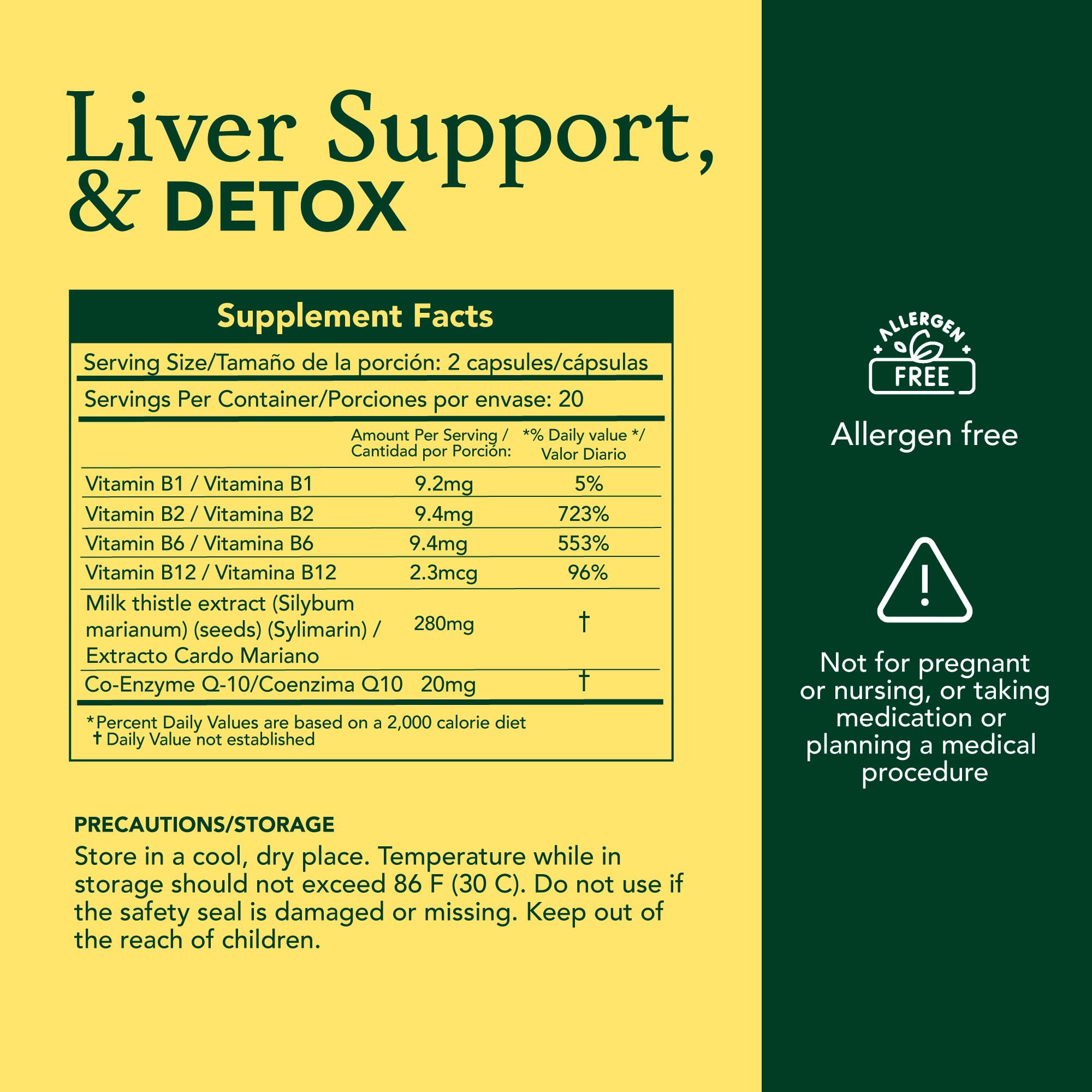 Vall Natural Products - HepaLive Forte - 90 ct: Liver Support Supplement with Milk Thistle, CoQ10 & B Vitamins for Detox & Energy Metabolism