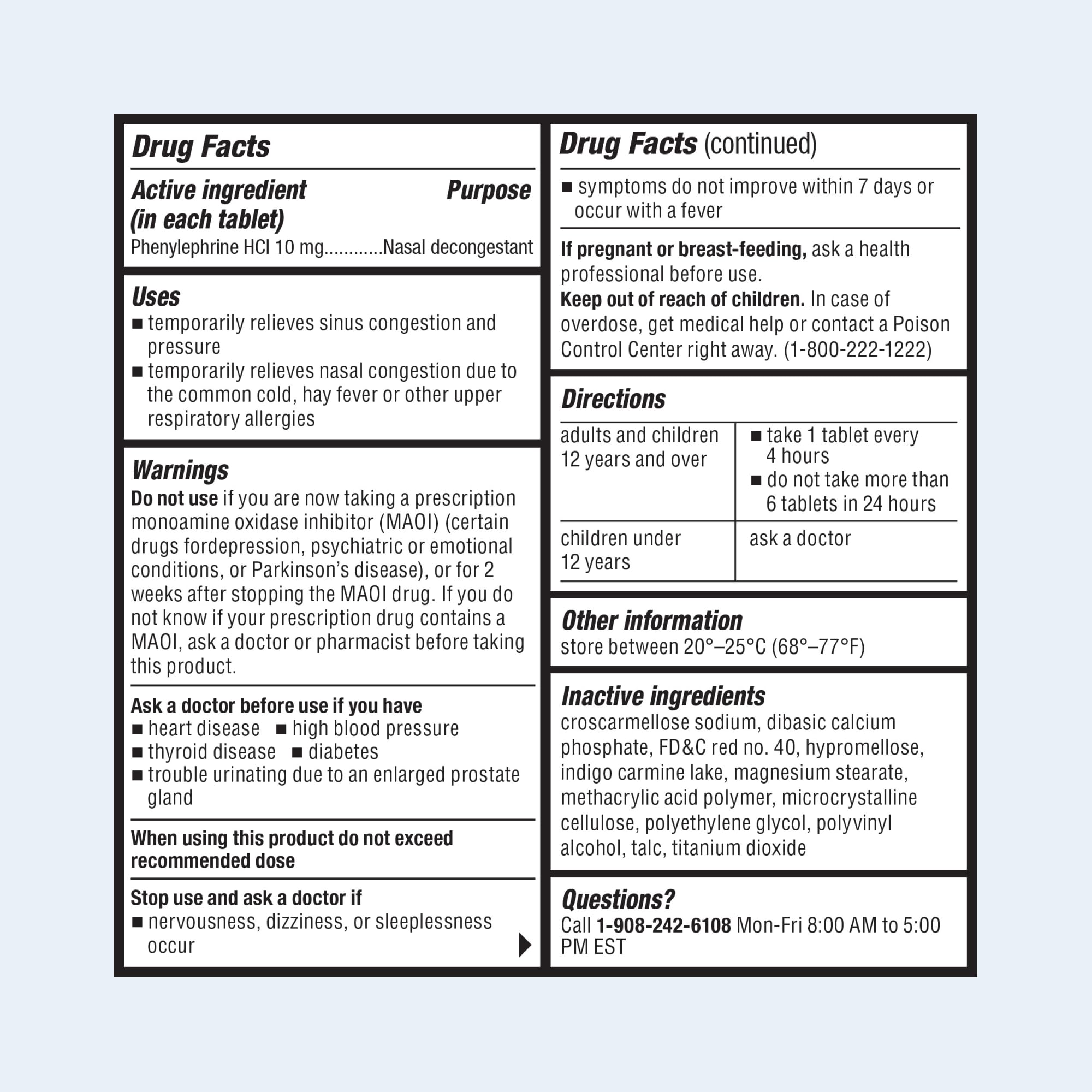 ValuMeds Compare to Sudafed PE | Non-Drowsy Nasal Decongestant 10 mg, 300 Tablets