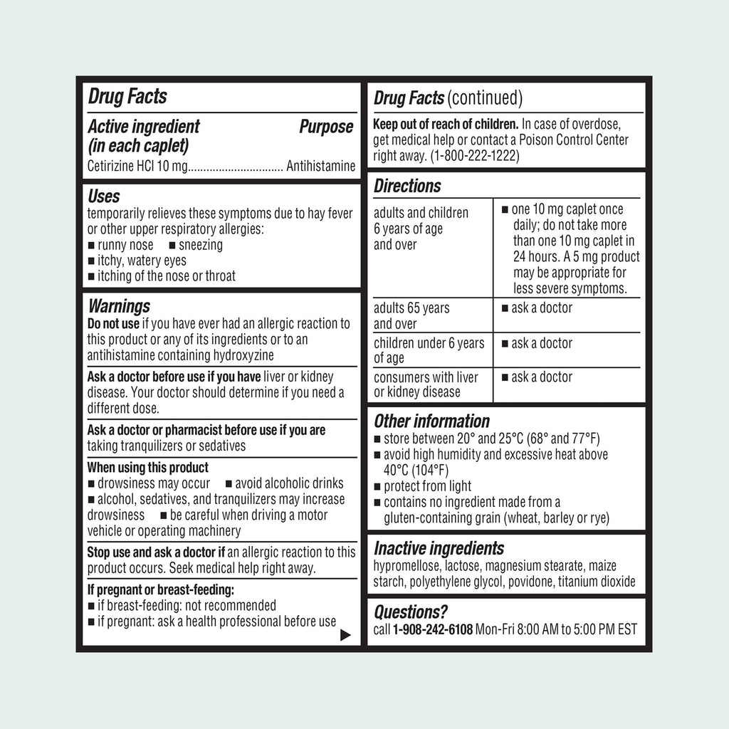 ValuMeds 24-Hour Allergy Medicine Cetirizine HCl 10 mg – 500 Count, Non-Drowsy Pollen Relief