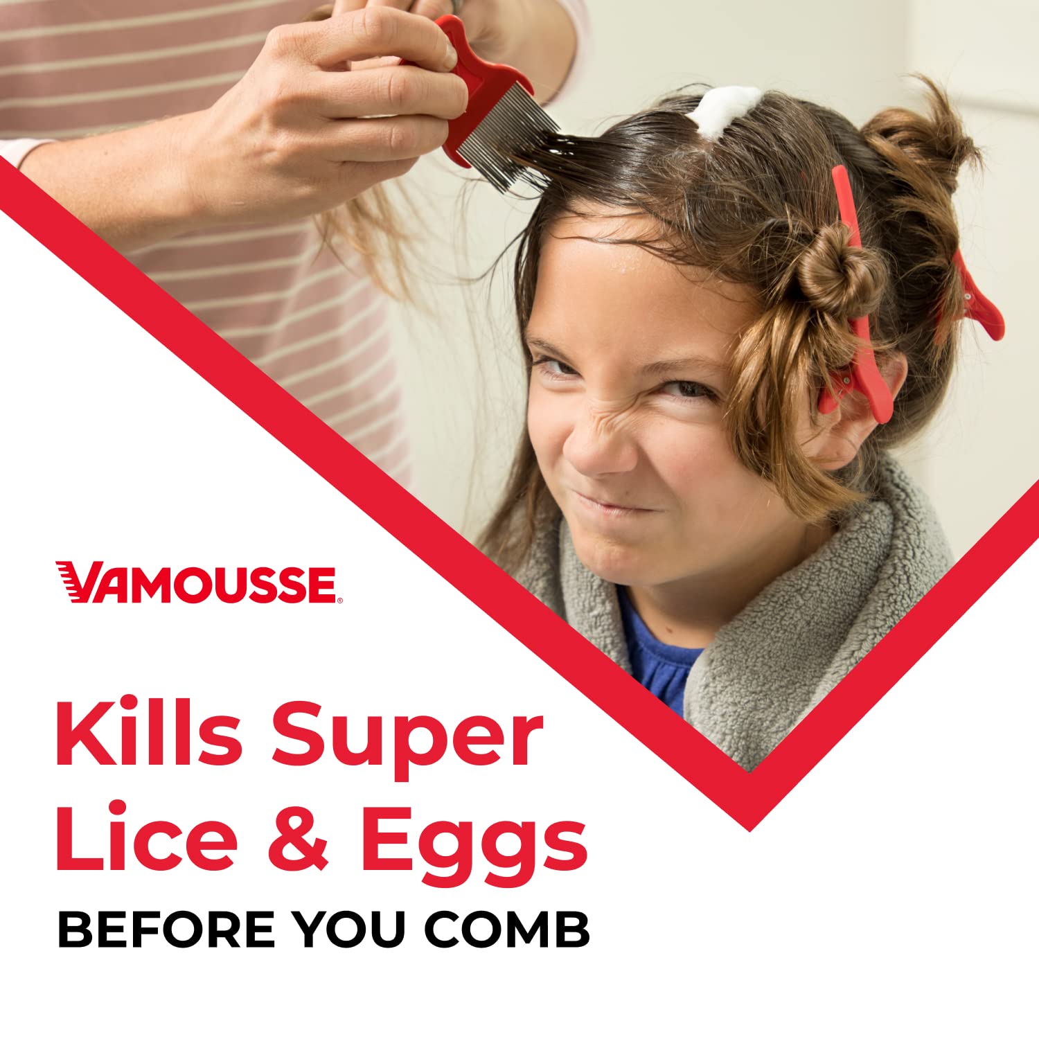 Vamousse Lice Treatment Mousse – Pesticide-Free, Non-Toxic, Kills Super Lice & Eggs (6 oz)