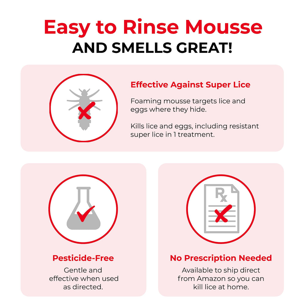 Vamousse PRO Lice Emergency Kit – Fast-Acting Mousse, Daily Shampoo, Repellent & Comb for All Ages