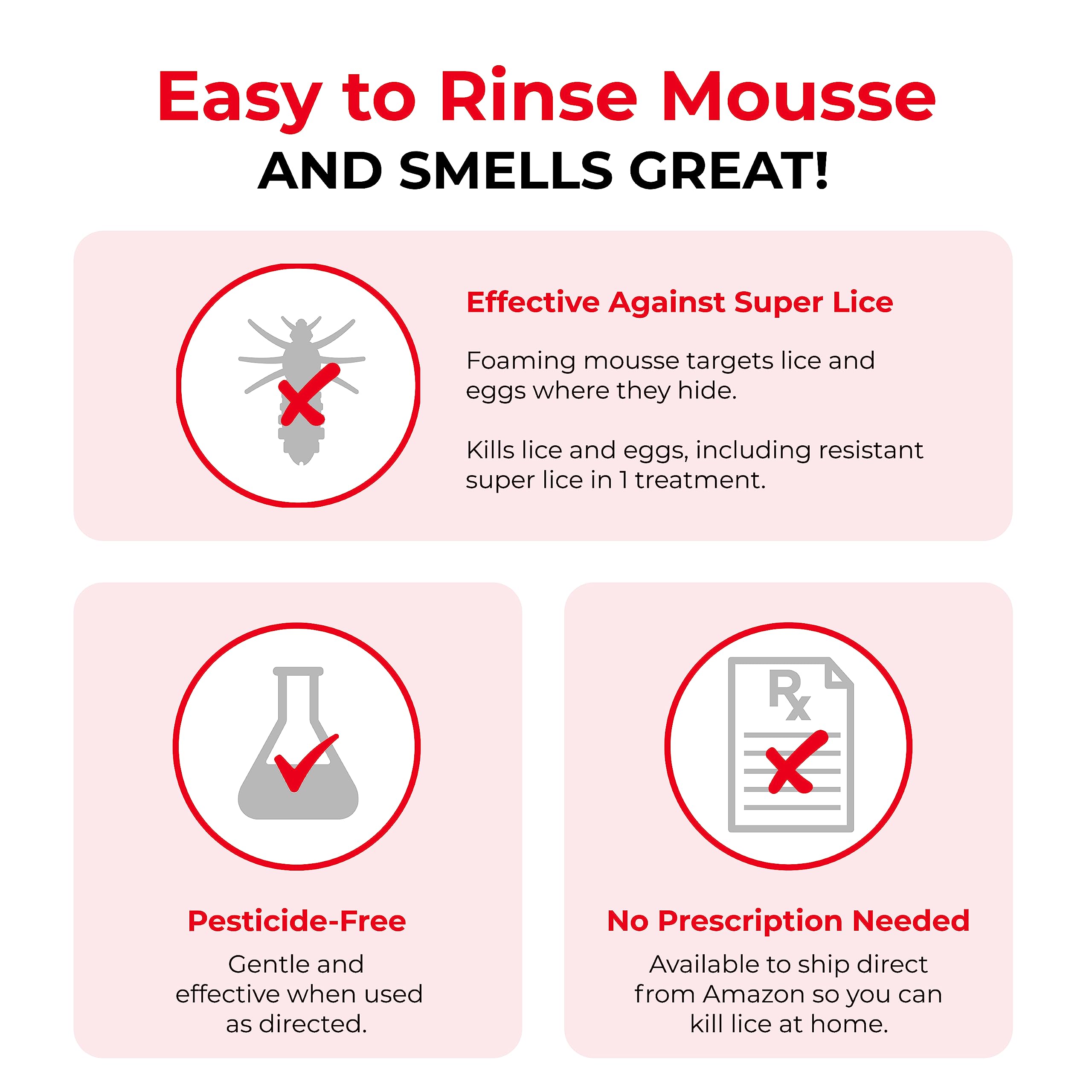 Vamousse PRO Lice Emergency Kit – Fast-Acting Mousse, Daily Shampoo, Repellent & Comb for All Ages