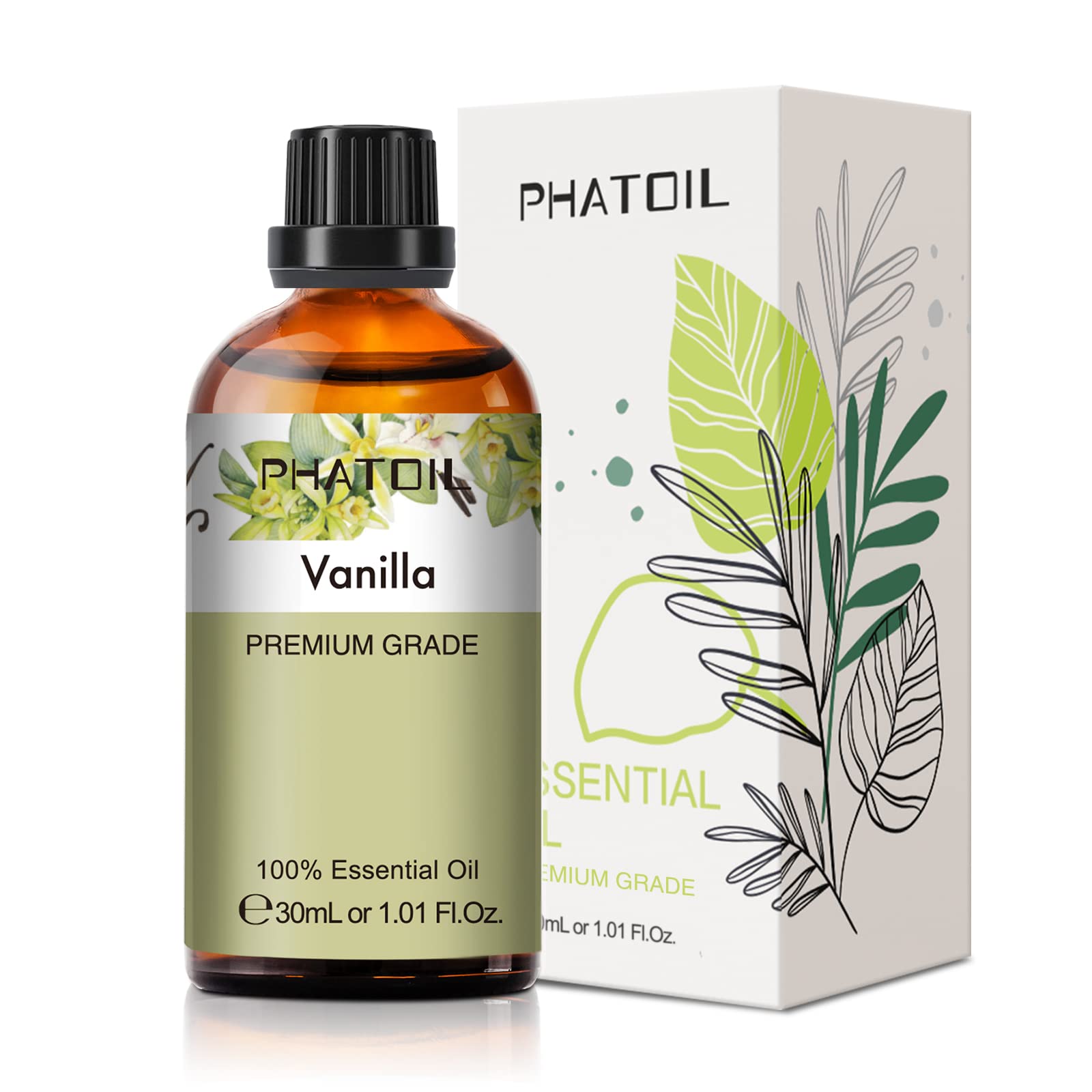 Vanilla Essential Oil 30ml | PHATOIL Pure Essential Oil Singles for Diffusers